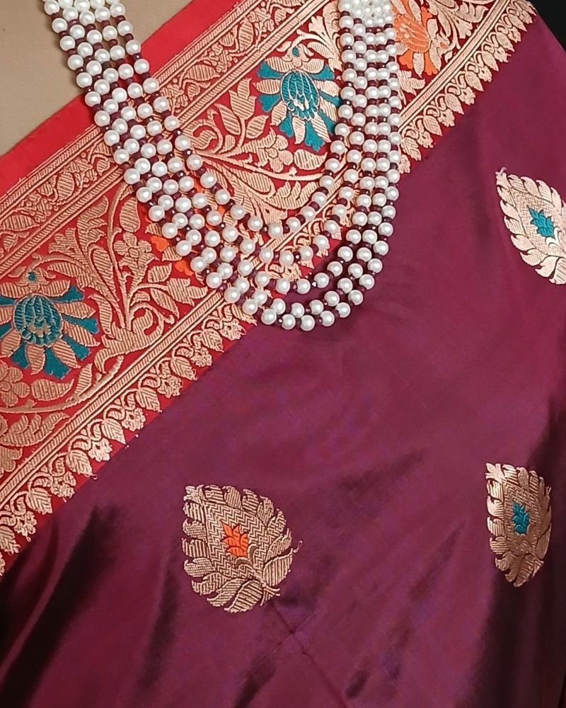 Meenakari Kadua Katan Silk Saree – (MKKS1003) - Image 3