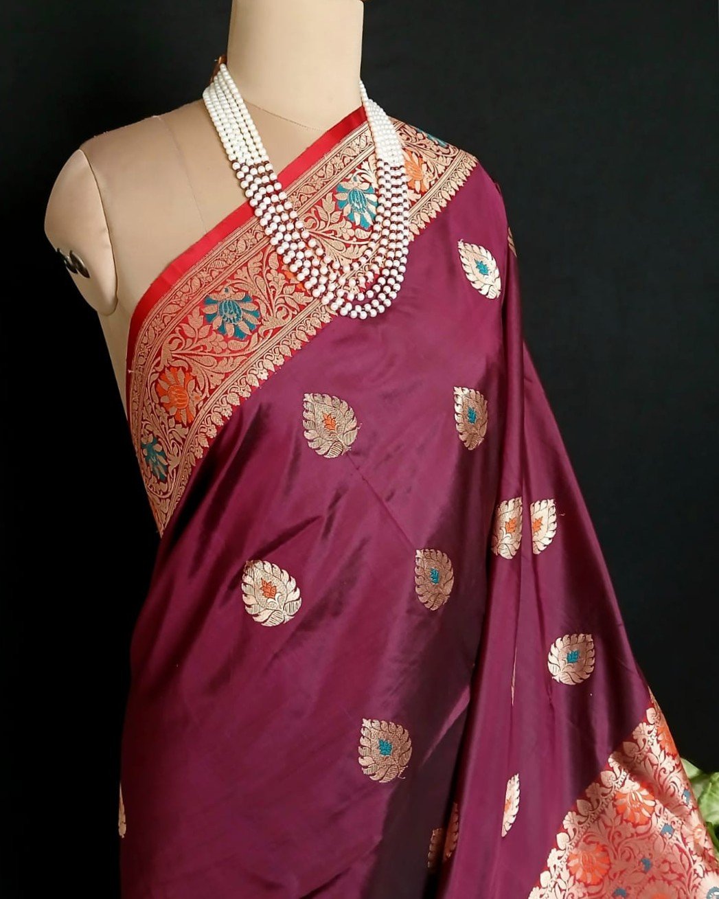 Meenakari Kadua Katan Silk Saree – (MKKS1003) - Image 2