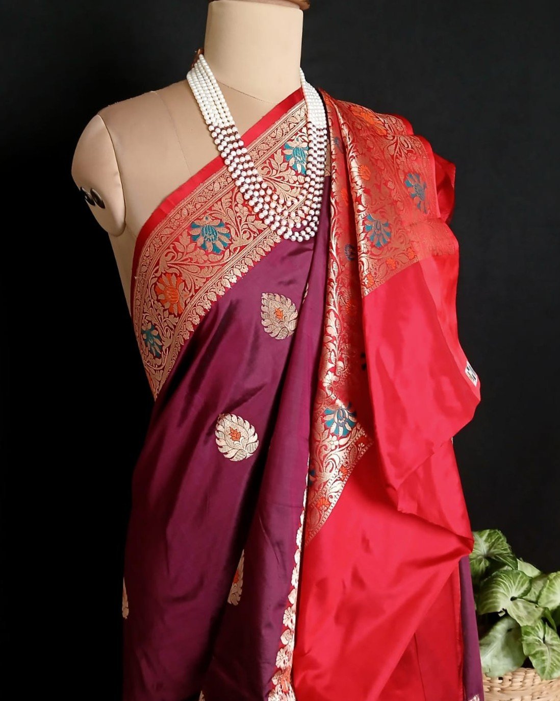 Meenakari Kadua Katan Silk Saree – (MKKS1003) - Image 5