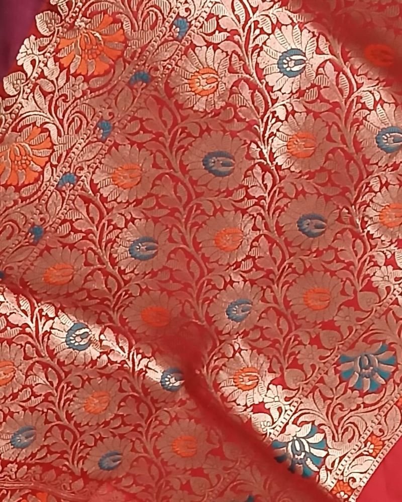 Meenakari Kadua Katan Silk Saree – (MKKS1003) - Image 4