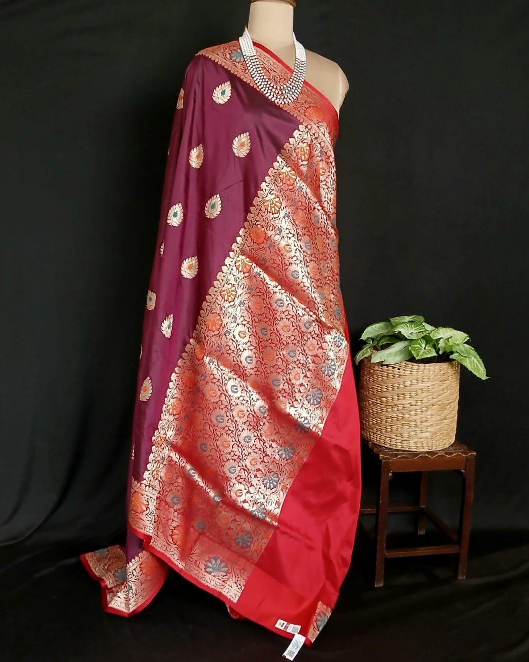 Meenakari Kadua Katan Silk Saree – (MKKS1003) - Image 7