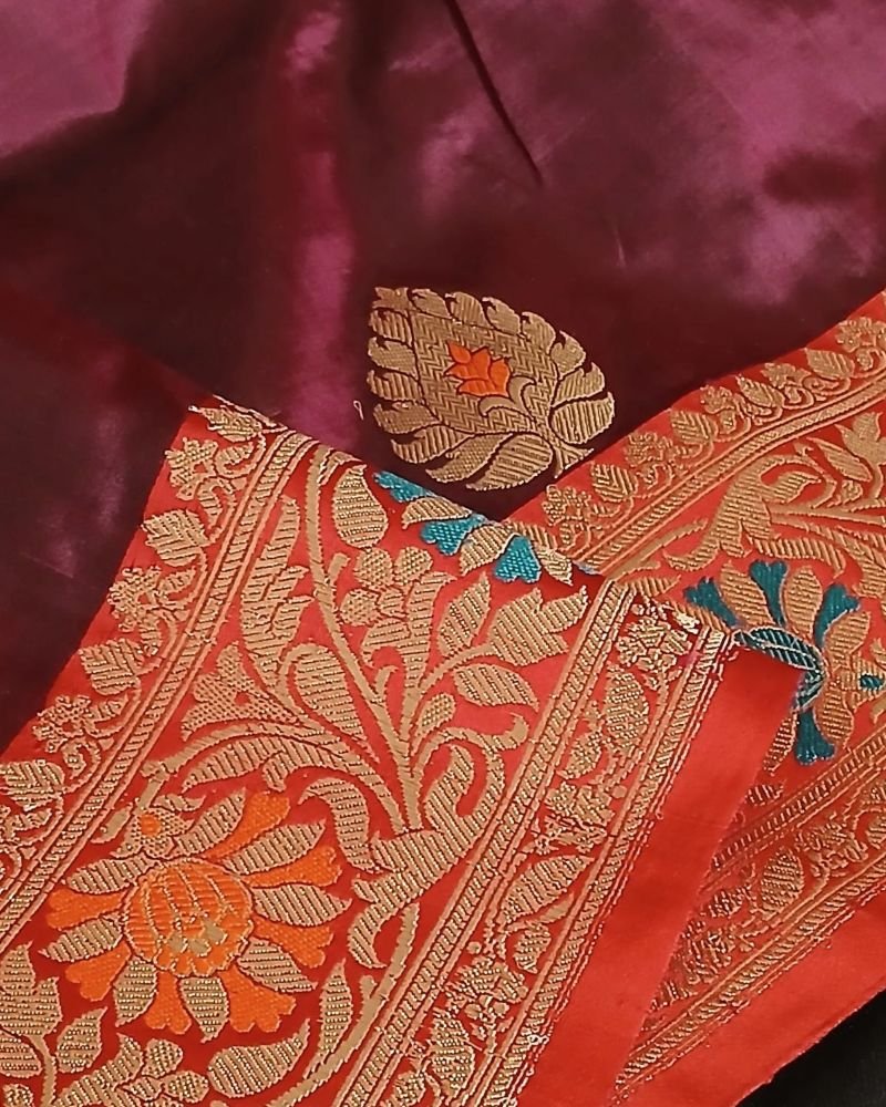 Meenakari Kadua Katan Silk Saree – (MKKS1003) - Image 9
