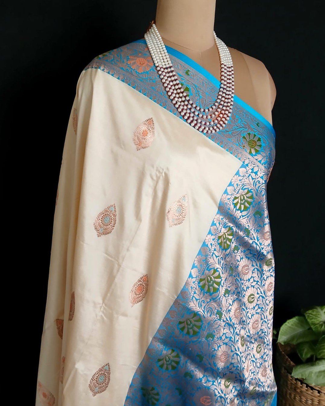 Meenakari Kadua Katan Silk Saree - (MKKS1001) - Image 8