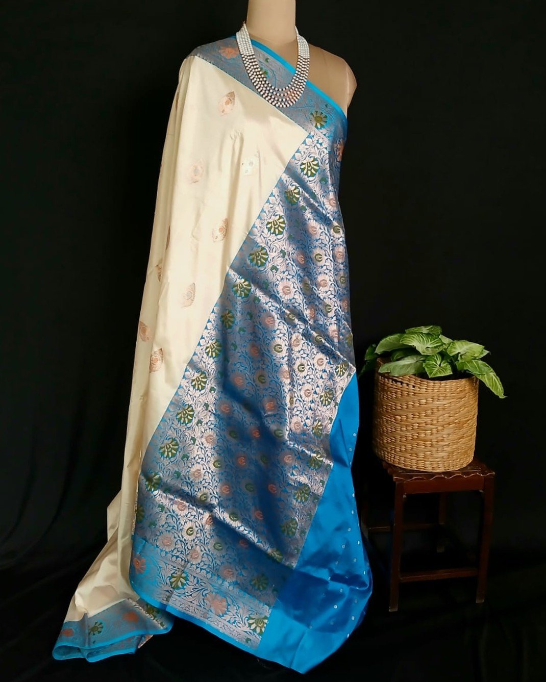 Meenakari Kadua Katan Silk Saree - (MKKS1001) - Image 7