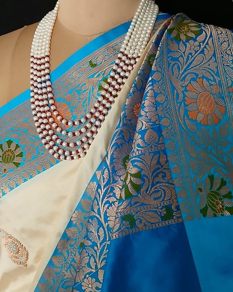Meenakari Kadua Katan Silk Saree - (MKKS1001) - Image 6