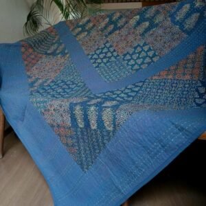 Patchwork Two-Layer Ajrakh Quilt (Godhri) – (APDG0026)