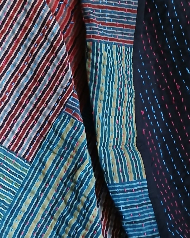 Patchwork Two-Layer Ajrakh Quilt (Godhri) – (APDG0025) - Image 2