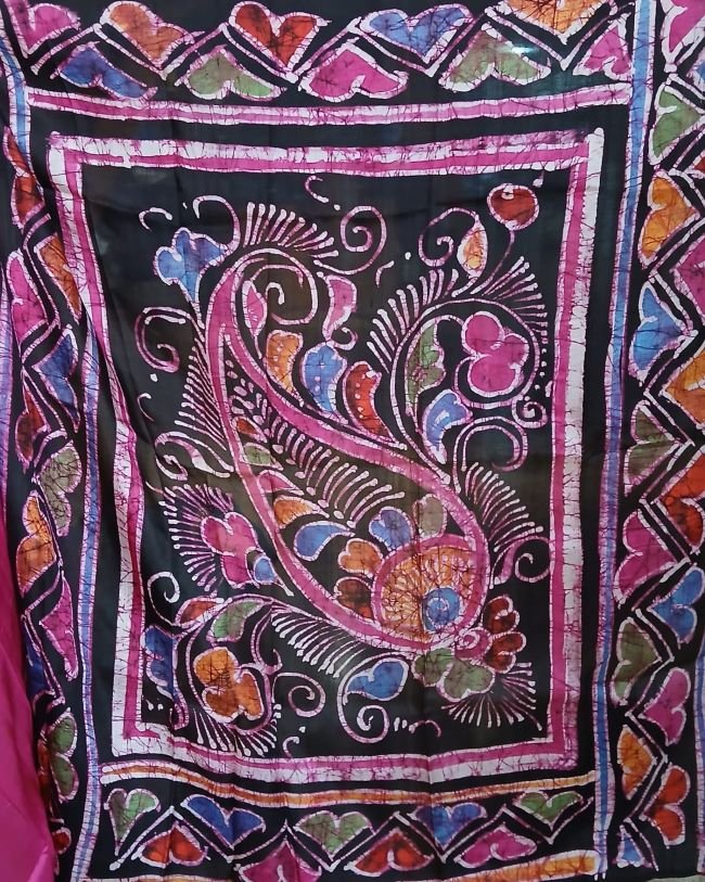 Batik Silk Saree from Murshidabad – (BSSM0059) - Image 5