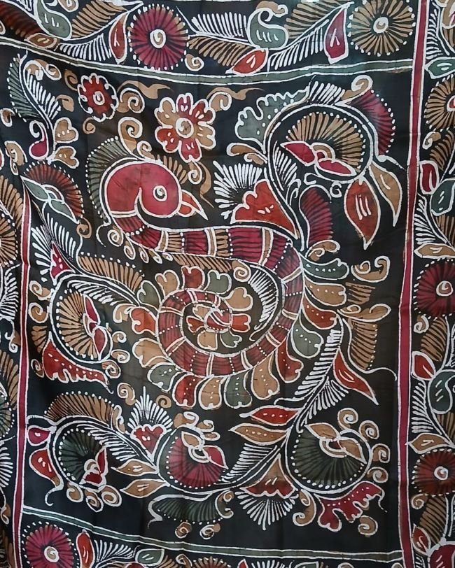 Batik Silk Saree from Murshidabad – (BSSM0060) - Image 5