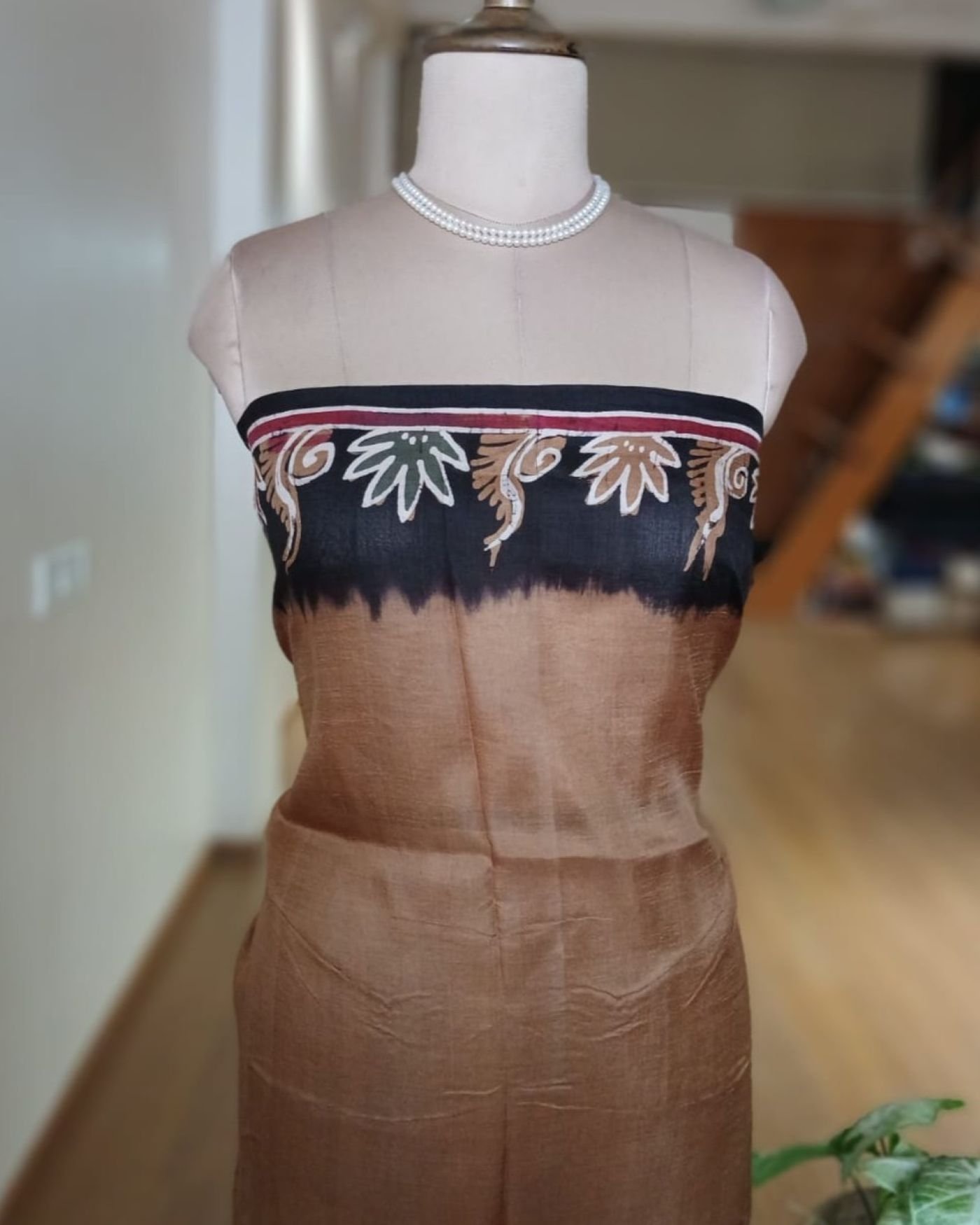 Batik Silk Saree from Murshidabad – (BSSM0060) - Image 7