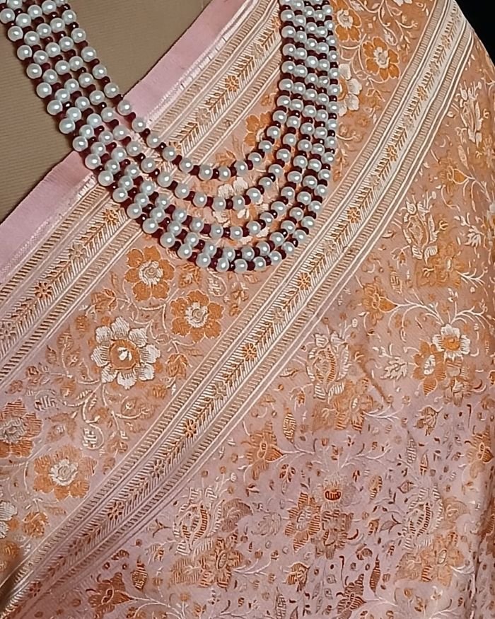 Banarasi Tanchoi Tehri Jamavar Silk Saree - (BTTJ0006) - Image 3