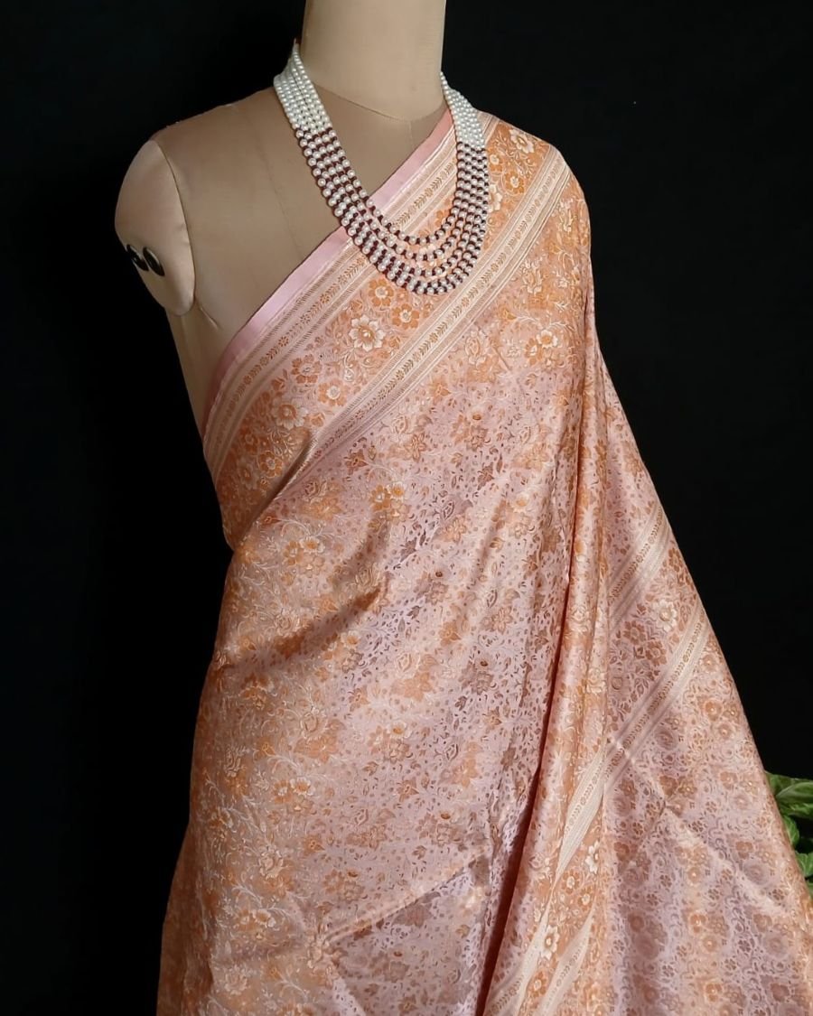 Banarasi Tanchoi Tehri Jamavar Silk Saree - (BTTJ0006) - Image 2