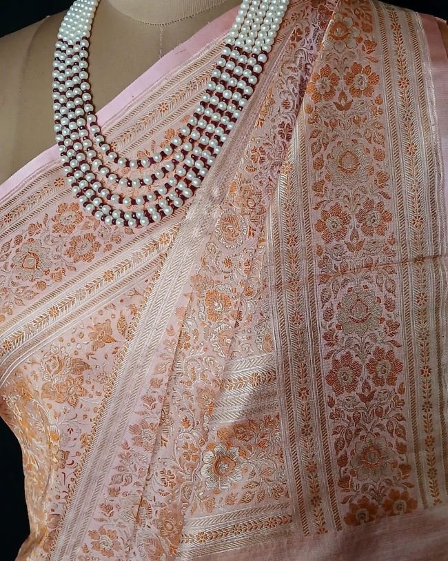 Banarasi Tanchoi Tehri Jamavar Silk Saree - (BTTJ0006) - Image 6