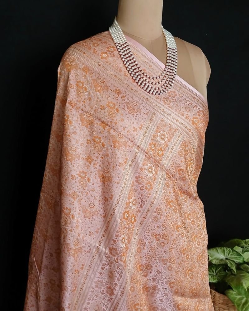 Banarasi Tanchoi Tehri Jamavar Silk Saree - (BTTJ0006) - Image 8