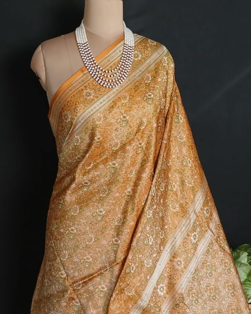 Banarasi Tanchoi Tehri Jamavar Silk Saree – (BTTJ0007) - Image 2