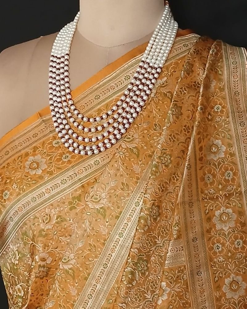 Banarasi Tanchoi Tehri Jamavar Silk Saree – (BTTJ0007) - Image 6