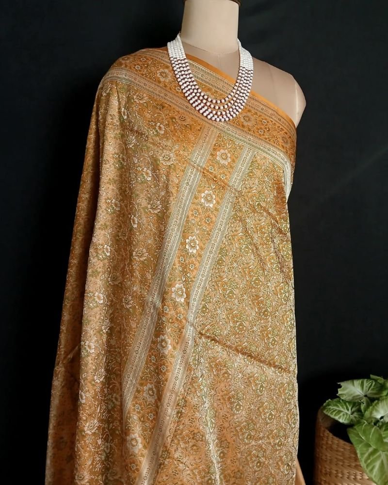 Banarasi Tanchoi Tehri Jamavar Silk Saree – (BTTJ0007) - Image 8