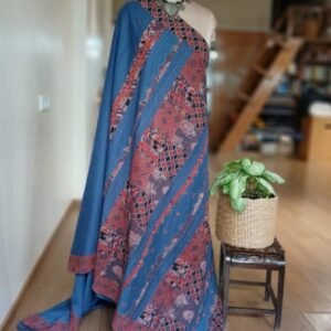 Ajrakh Applique Saree in Mul Cotton – (MCAS0003)