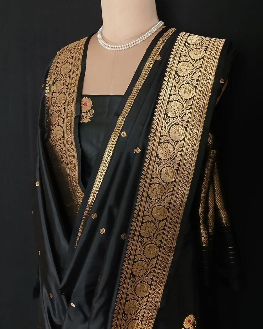 Banarasi Meenakari 3-piece Pure Silk Salwar Set - (MPSS0002) - Image 3
