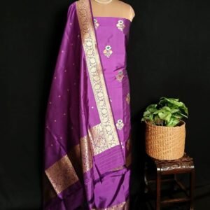 Banarasi Meenakari 3-piece Pure Silk Salwar Set - (MPSS0001)
