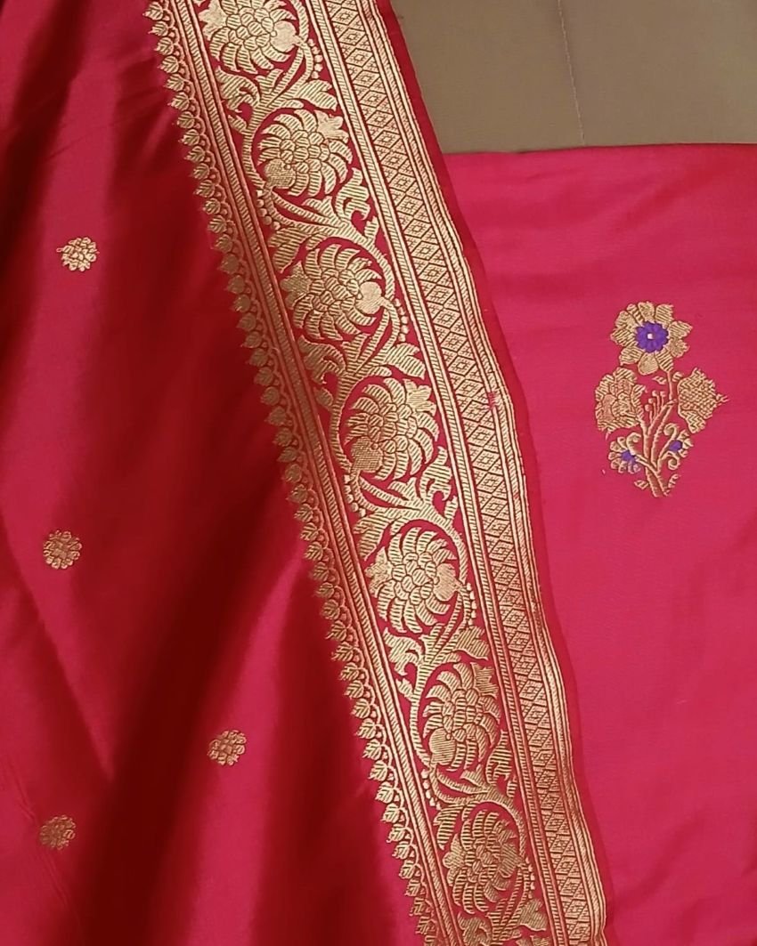 Banarasi Meenakari 3-piece Pure Silk Salwar Set - (MPSS0003) - Image 3