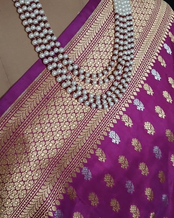 Lakkha Booti Pure Silk Banarsi Saree - (LBBS0001) - Image 3