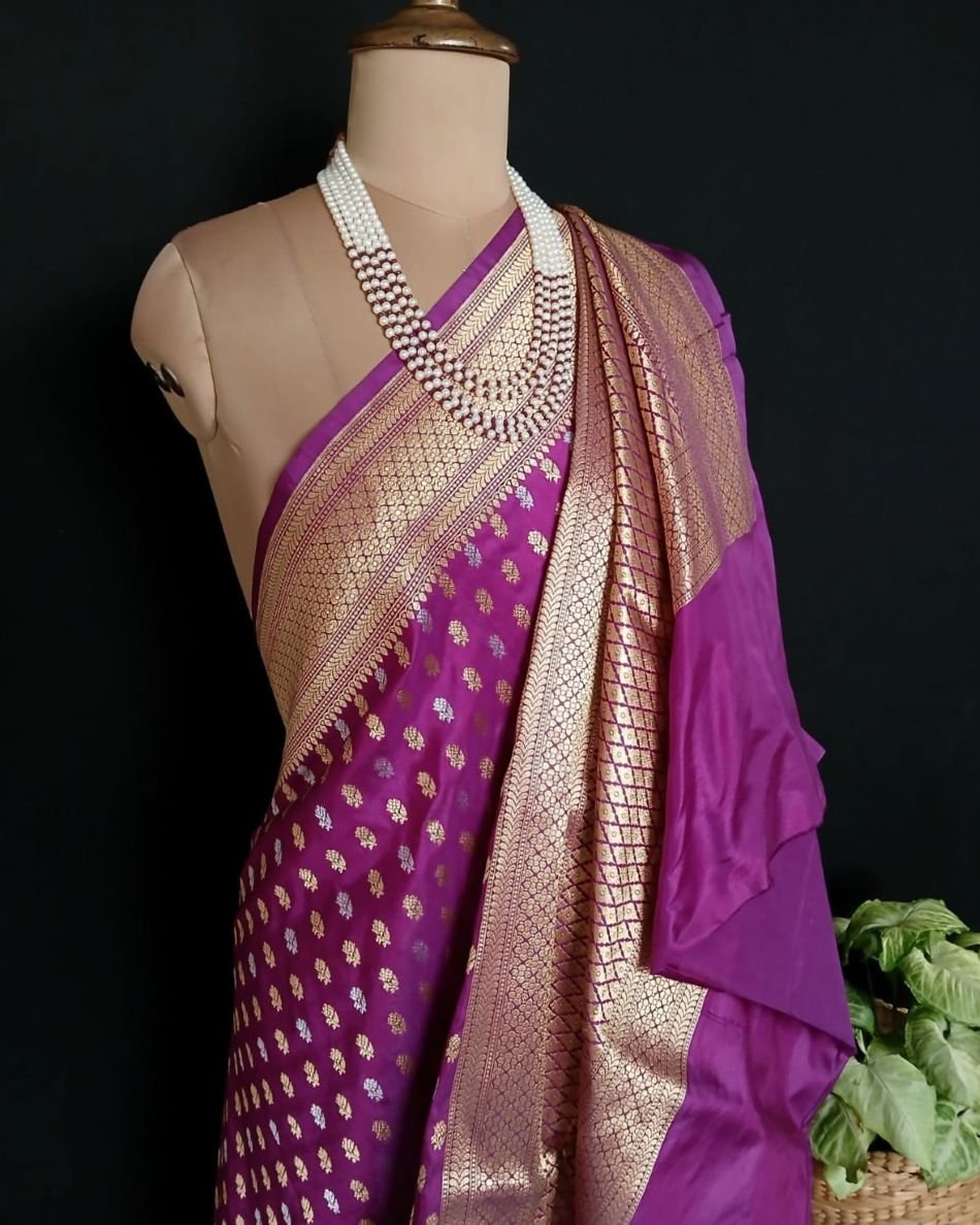 Lakkha Booti Pure Silk Banarsi Saree - (LBBS0001) - Image 5