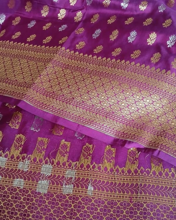 Lakkha Booti Pure Silk Banarsi Saree - (LBBS0001) - Image 9