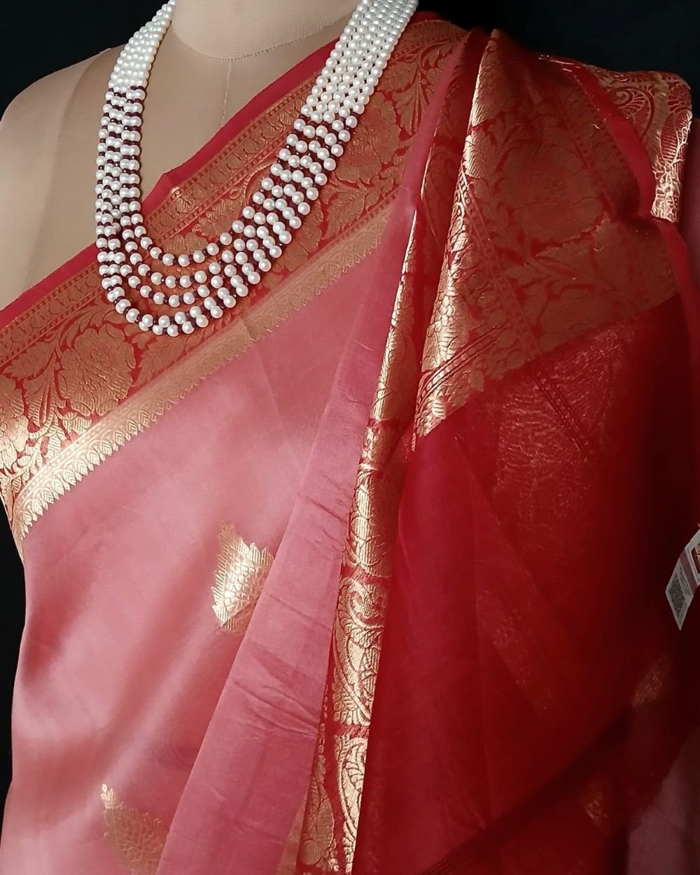 Pure Silk Organza Banarasi Saree - (PSOB0006) - Image 7