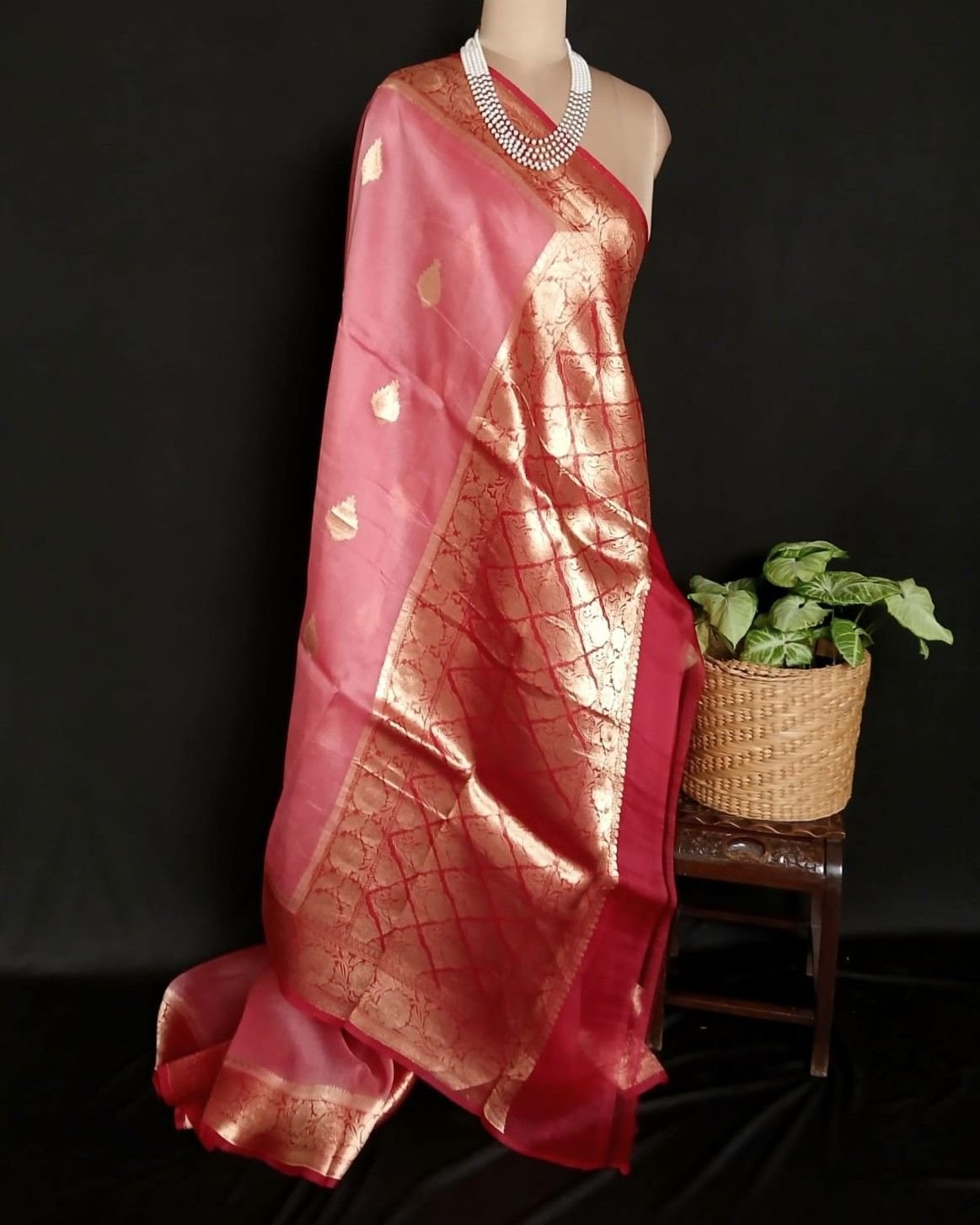 Pure Silk Organza Banarasi Saree - (PSOB0006) - Image 8