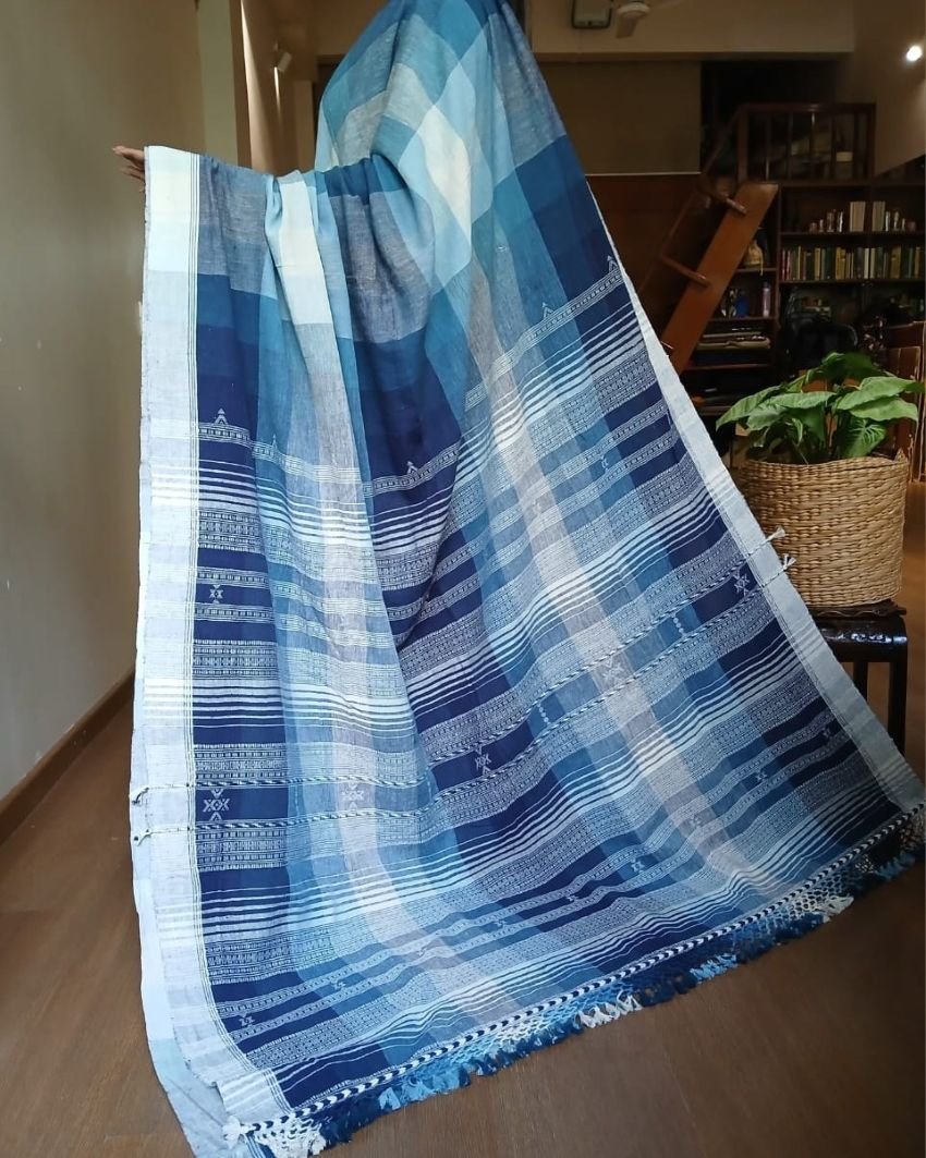 Bhujodi Saree Handwoven in Kala Cotton – (BHUJ0022)