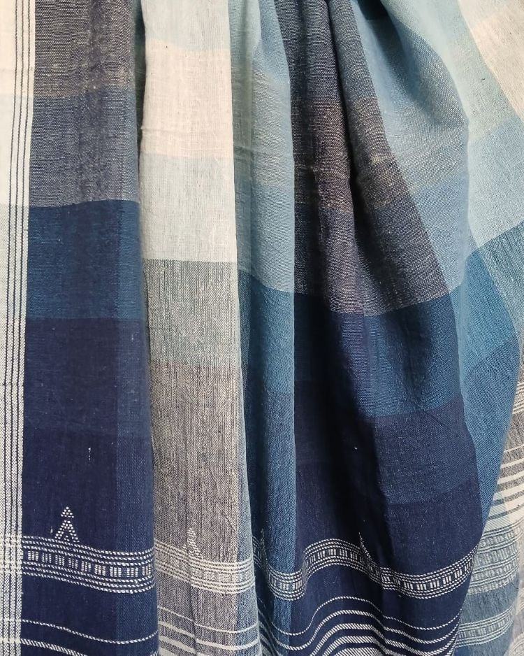 Bhujodi Saree Handwoven in Kala Cotton – (BHUJ0022) - Image 3