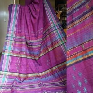 Ghicha Tussar x Cotton Bhujodi Handweave Saree – (BHUJ1099)