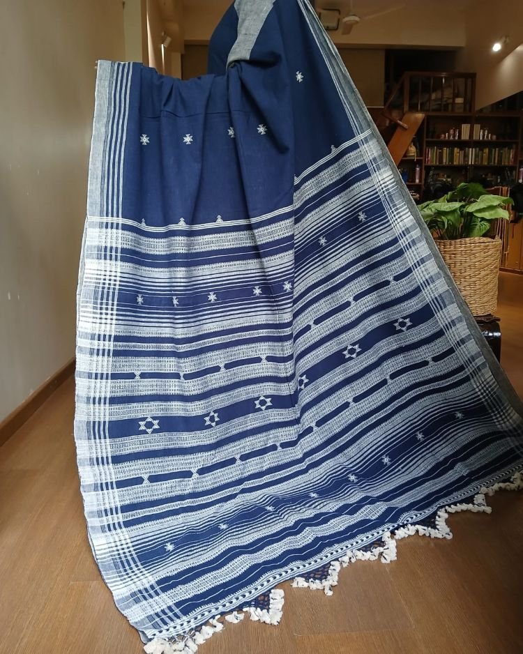 Bhujodi Saree Handwoven in Kala Cotton – (BHUJ0024)