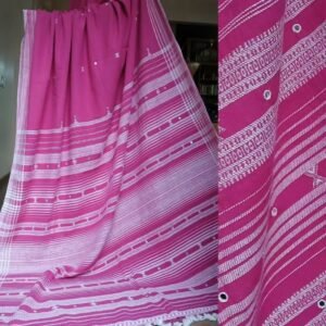 Mirrorwork Bhujodi Handweave in Pink – (BHUJ0016)