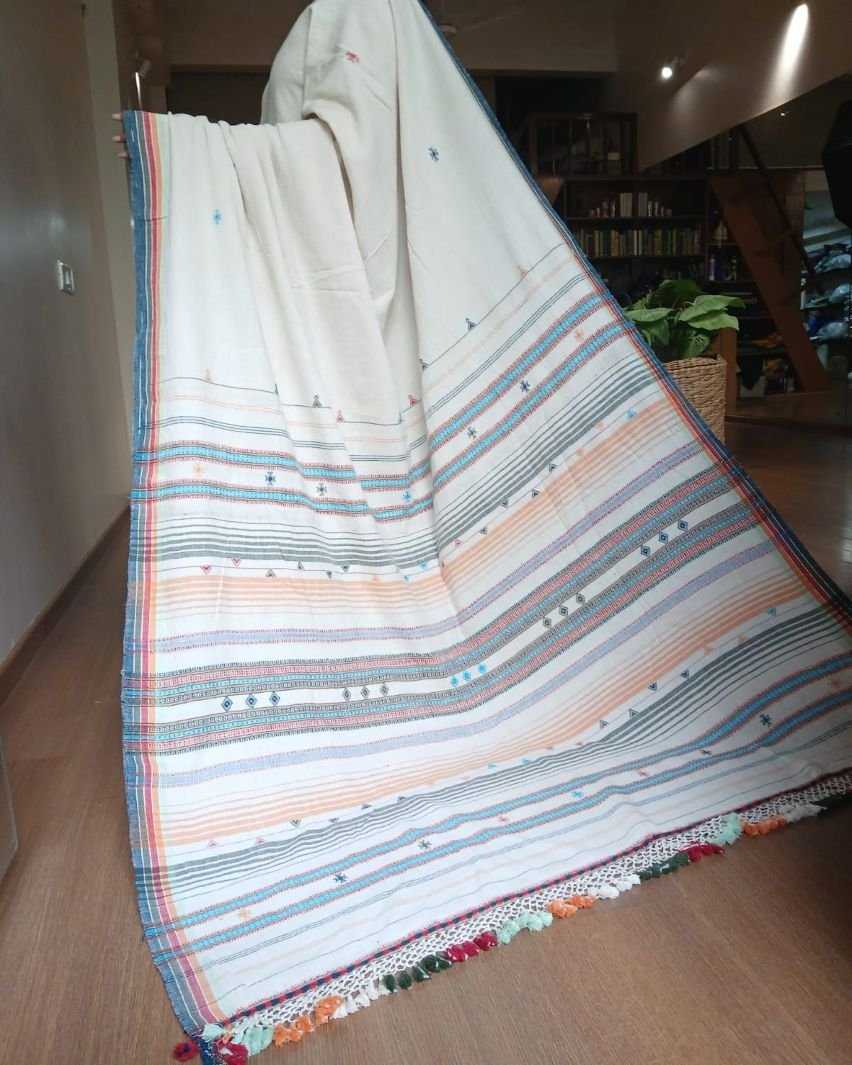 Bhujodi Saree Handwoven in Kala Cotton – (BHUJ0025)
