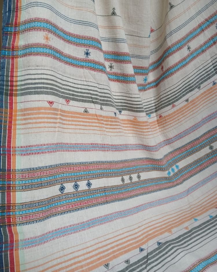 Bhujodi Saree Handwoven in Kala Cotton – (BHUJ0025) - Image 2