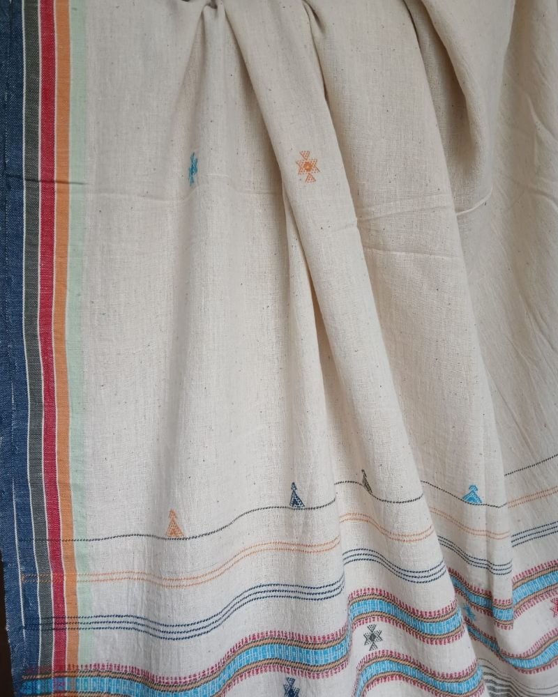 Bhujodi Saree Handwoven in Kala Cotton – (BHUJ0025) - Image 3