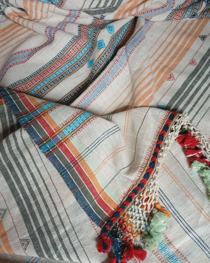 Bhujodi Saree Handwoven in Kala Cotton – (BHUJ0025) - Image 4