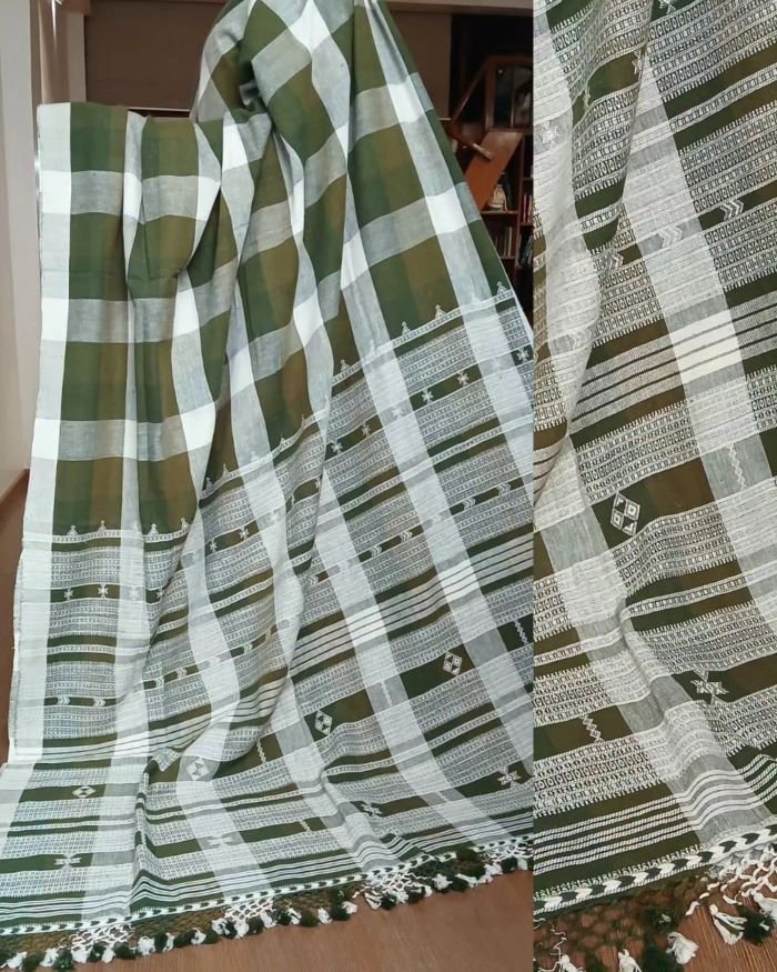 Bhujodi Saree Handwoven in Kala Cotton – (BHUJ0009)