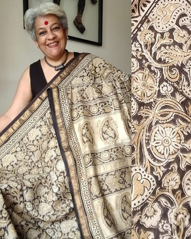 Pedana Silk-Cotton Kalamkari saree – (PSKS0002)