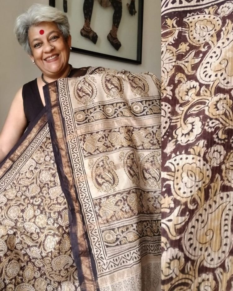 Pedana Silk-Cotton Kalamkari saree – (PSKS0001)