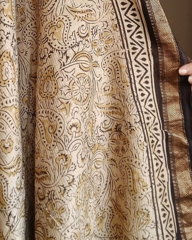 Pedana Silk-Cotton Kalamkari saree – (PSKS0001) - Image 2