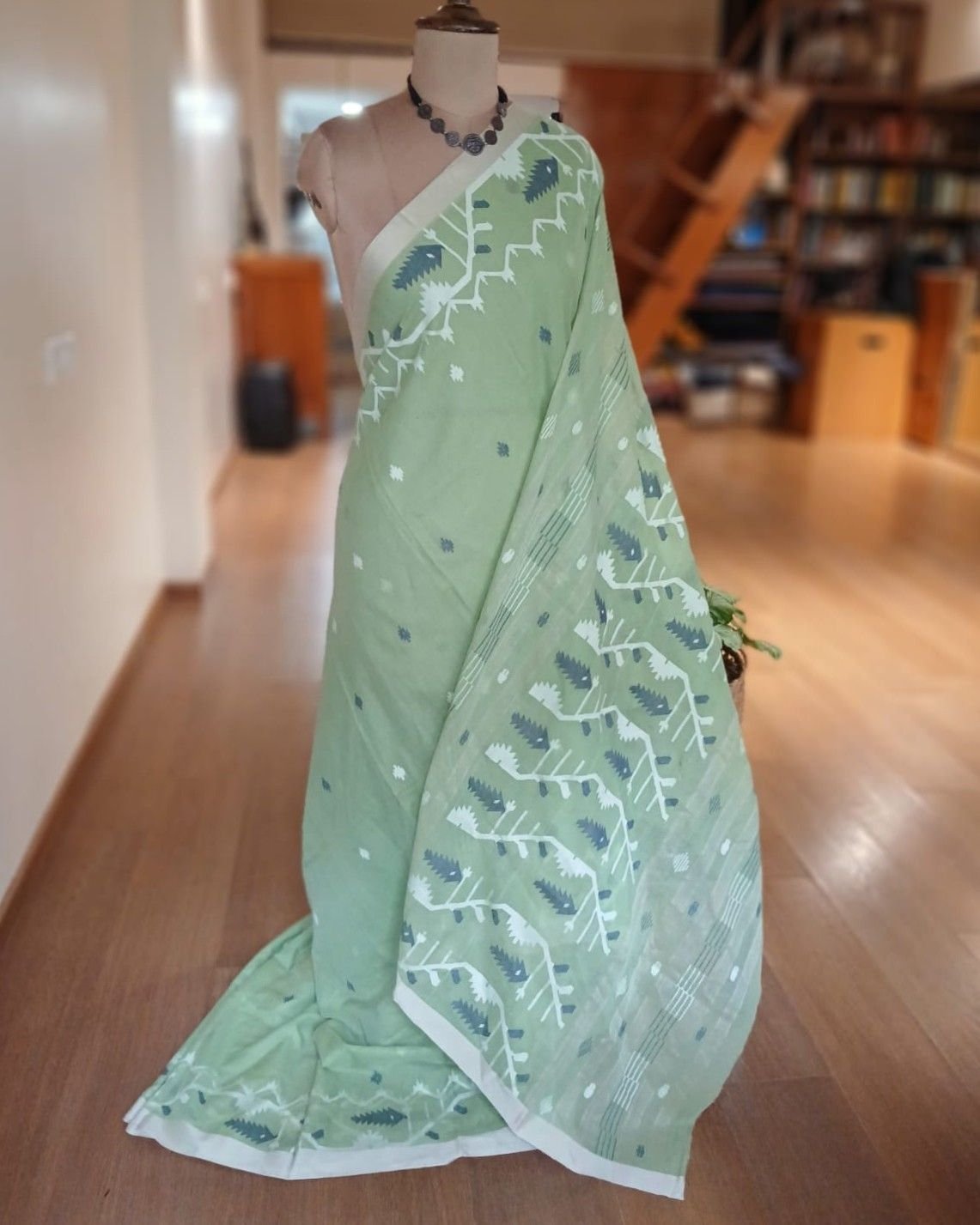Soft Cotton Jamdani Handweave from Phulia – (JCHS0043)