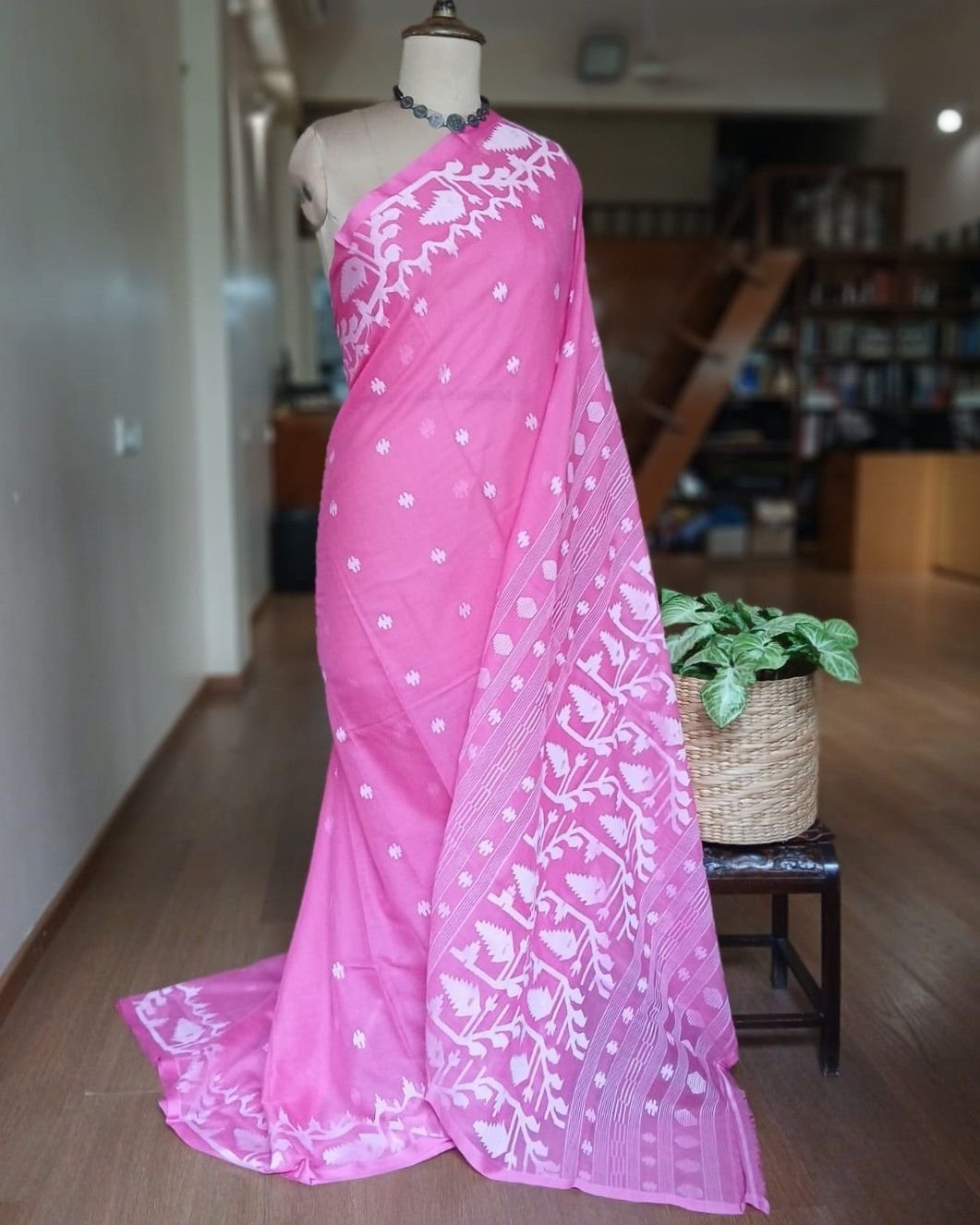 Soft Cotton Jamdani Handweave from Phulia – (JCHS0037)