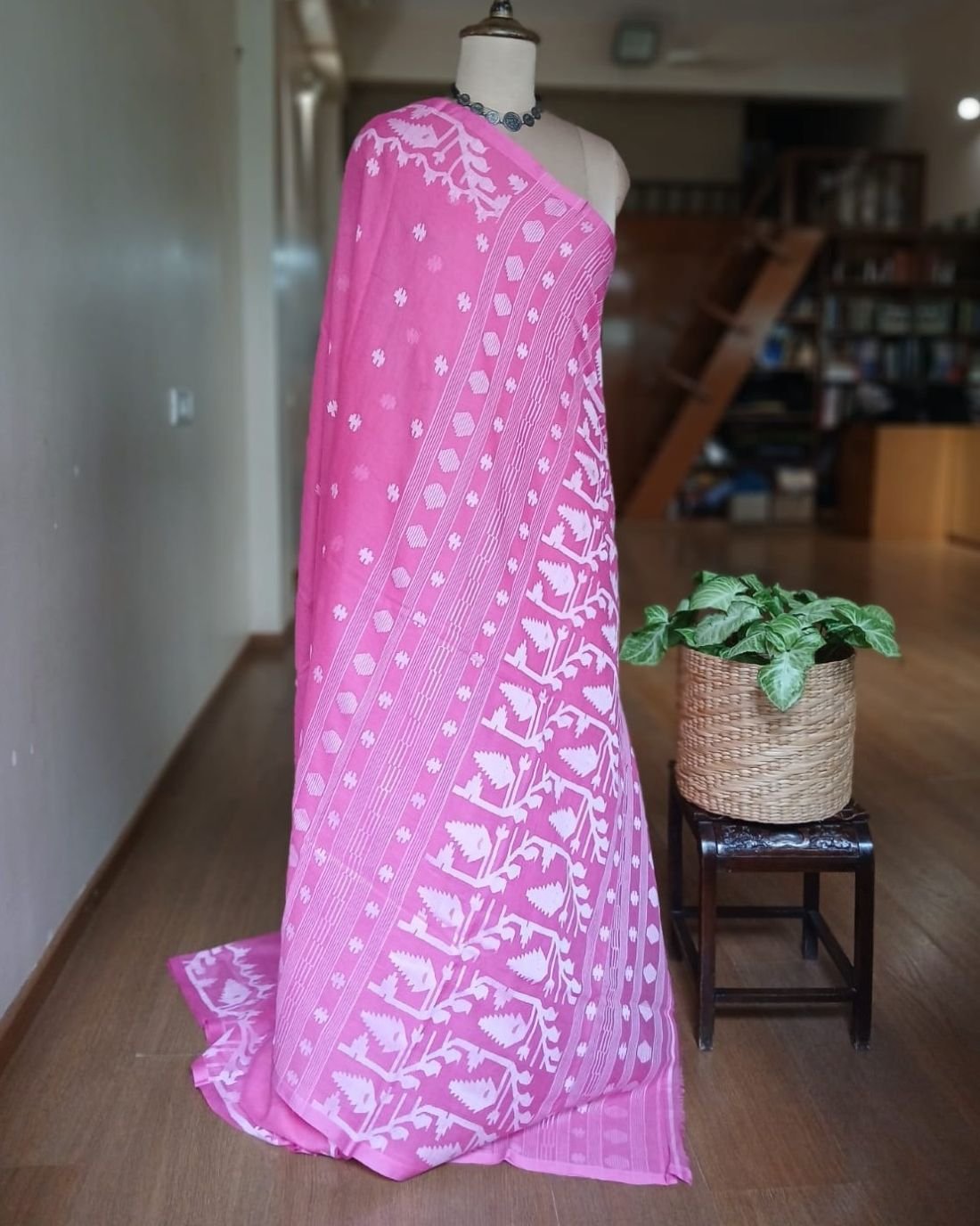 Soft Cotton Jamdani Handweave from Phulia – (JCHS0037) - Image 8
