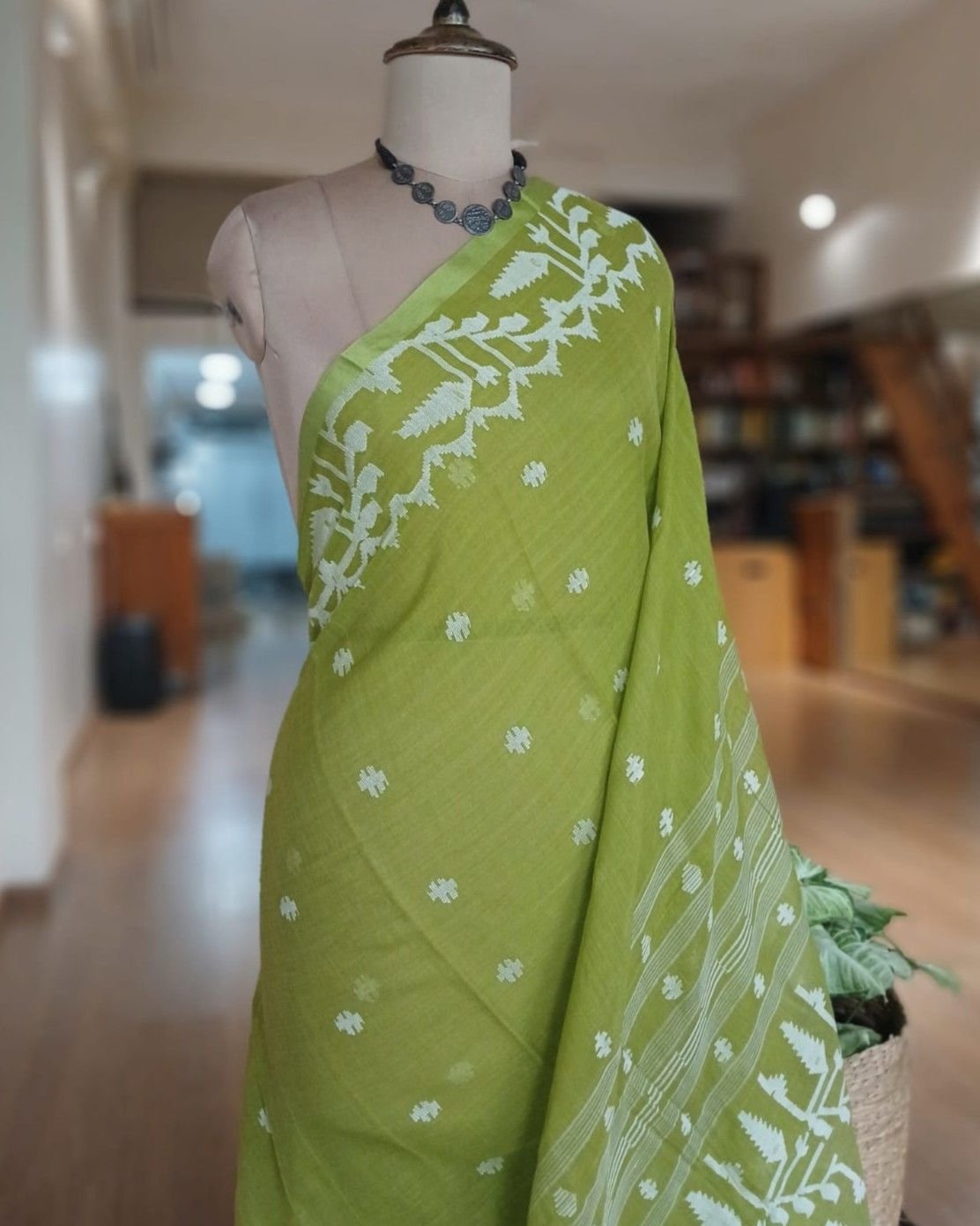 Soft Cotton Jamdani Handweave from Phulia – (JCHS0036) - Image 2