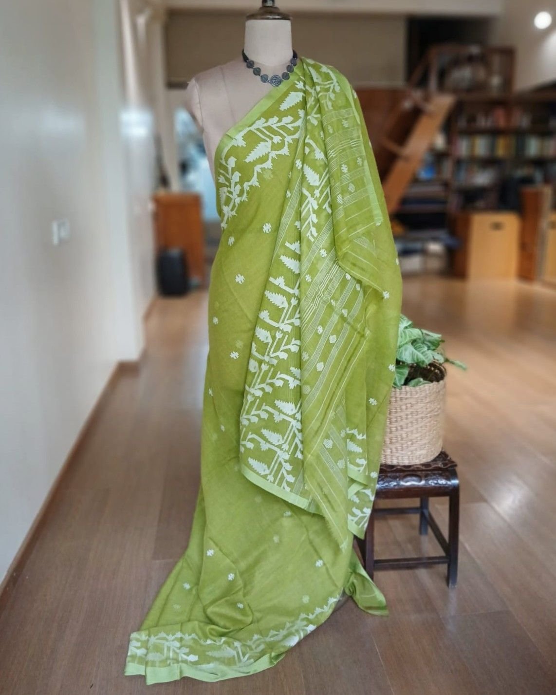 Soft Cotton Jamdani Handweave from Phulia – (JCHS0036) - Image 5