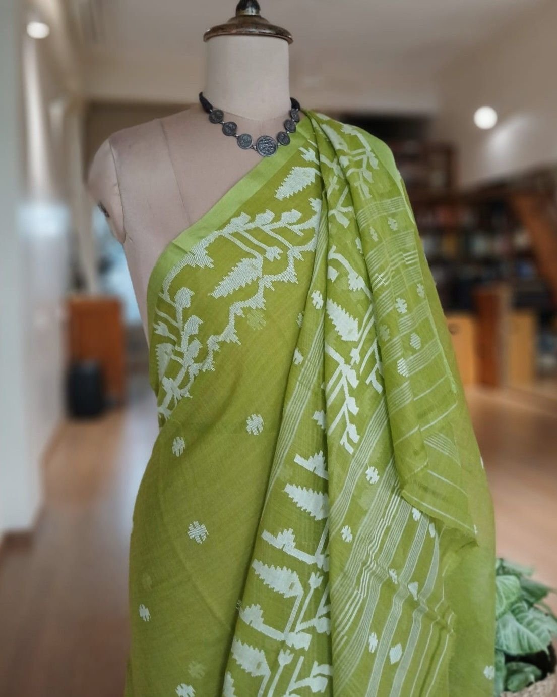 Soft Cotton Jamdani Handweave from Phulia – (JCHS0036) - Image 6
