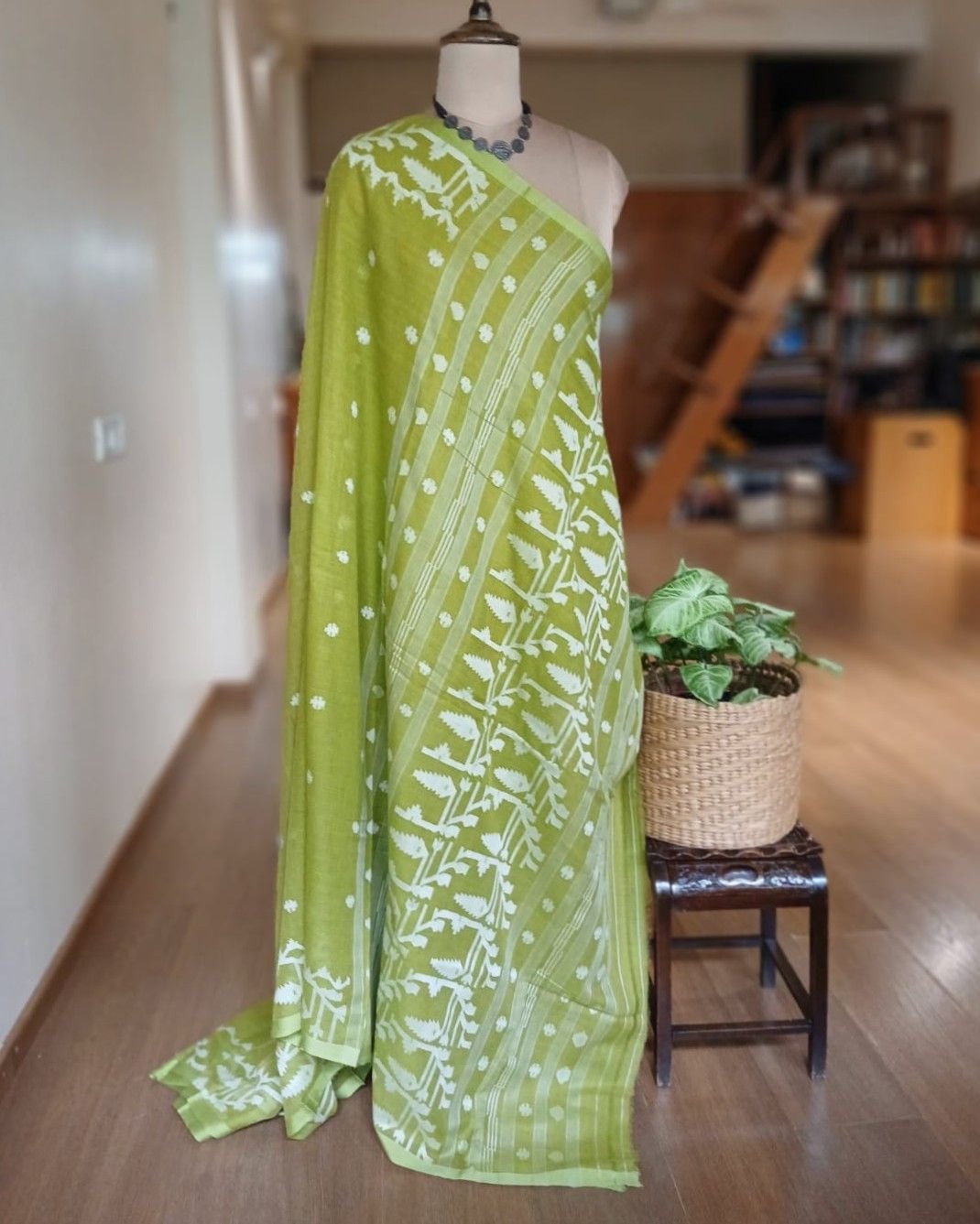 Soft Cotton Jamdani Handweave from Phulia – (JCHS0036) - Image 8